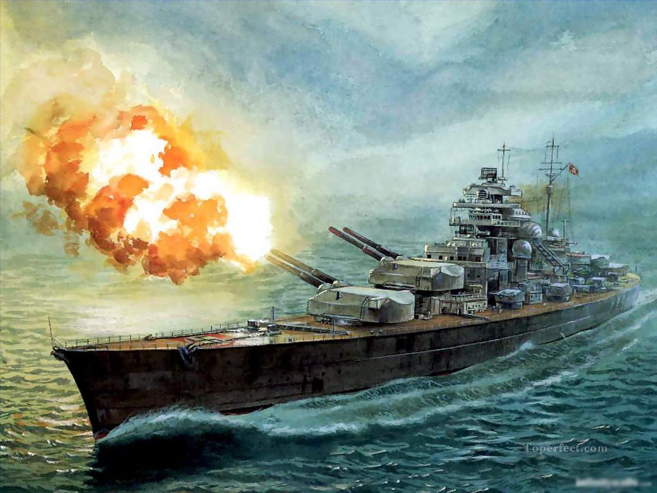 modern war ship Oil Paintings